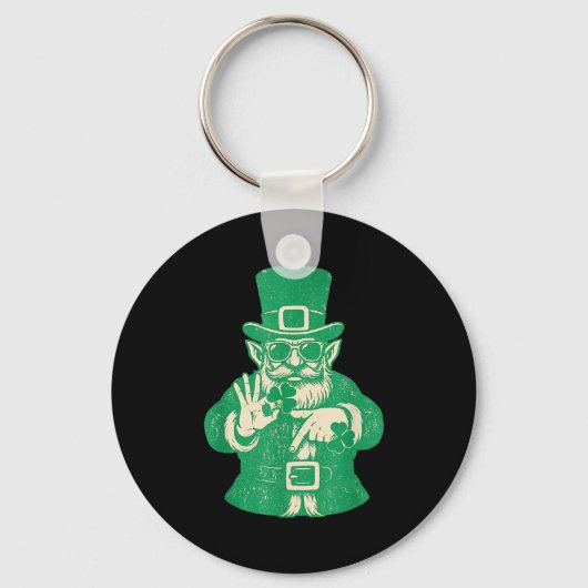 Patricks Day, Leprechauns Funny 6 Meme Gift Men, W キーホルダー (正面)