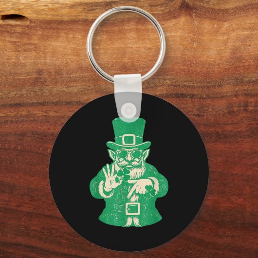 Patricks Day, Leprechauns Funny 6 Meme Gift Men, W キーホルダー (正面)