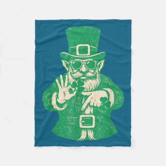 Patricks Day, Leprechauns Funny 6 Meme Gift Men, W フリースブランケット (正面)