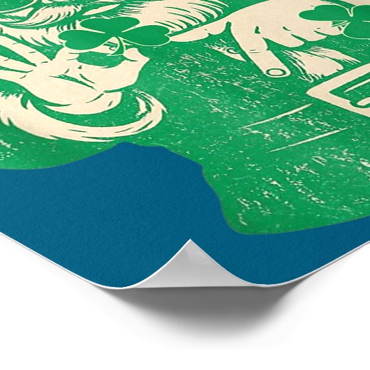 Patricks Day, Leprechauns Funny 6 Meme Gift Men, W ポスター (角)