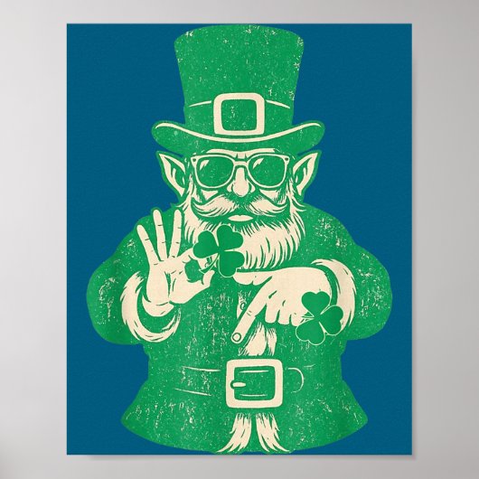 Patricks Day, Leprechauns Funny 6 Meme Gift Men, W ポスター (正面)