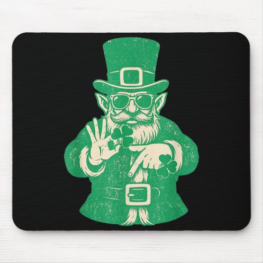 Patricks Day, Leprechauns Funny 6 Meme Gift Men, W マウスパッド (正面)