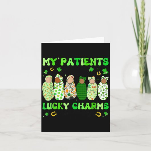 Patrick's Day Nurse My Patients Are My Lucky Nicu  カード (正面)