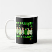 Patrick's Day Nurse My Patients Are My Lucky Nicu  コーヒーマグカップ (左)