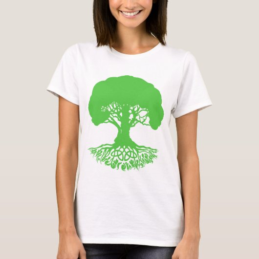 Patrick'sCelticIrishTreeofLife-Clover Tシャツ (正面)