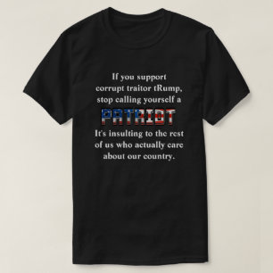 PATRIOTと呼ストップぶランプをサポート Tシャツ