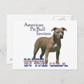 Patriot American Pit Bull Terrier(APBT)ポストカード ポストカード (正面/裏面)