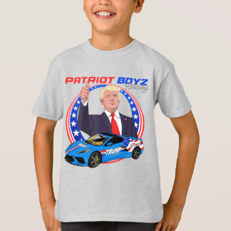 Patriot Boyz Racing、トランプコルベットの子供Tシャツ付き Tシャツ