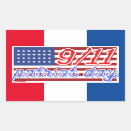 "PATRIOT DAY"長方形ステッカー 長方形シール
