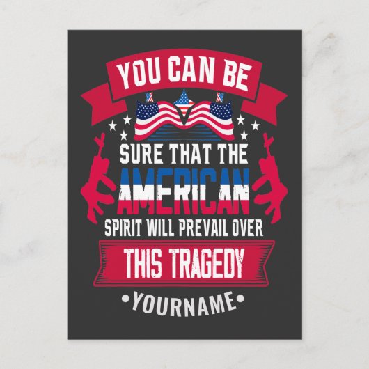 Patriot Day 9 11 American Spirit ポストカード (正面)