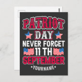 Patriot Day Never Forget 9 11 ポストカード (正面/裏面)