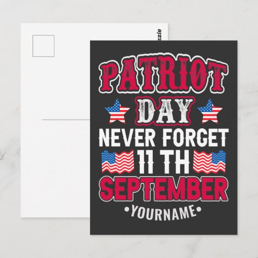 Patriot Day Never Forget 9 11 ポストカード (正面/裏面)