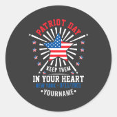 Patriot Day Never Forget September 11 2001 ラウンドシール (正面)