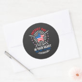 Patriot Day Never Forget September 11 2001 ラウンドシール (封筒)