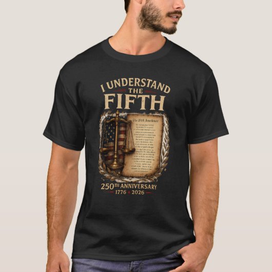 Patriot Edition #3: 私は第五修正を理解している Tシャツ (正面)