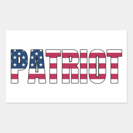 Patriot Flag Sticker 長方形シール (正面)