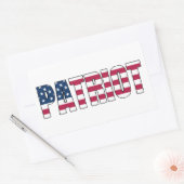 Patriot Flag Sticker 長方形シール (封筒)