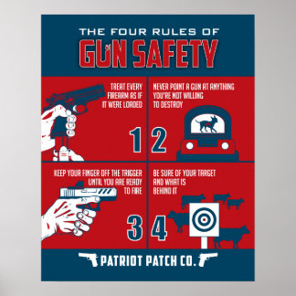 Patriot Patch Co - 4銃安全性ポスター ポスター