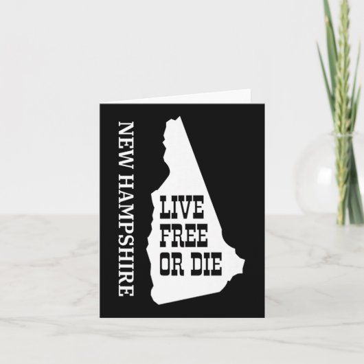 Patriot Quote New Hampshire Motto Souvenir State P カード (正面)