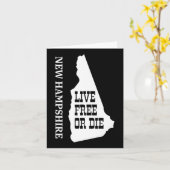 Patriot Quote New Hampshire Motto Souvenir State P カード (黄色い花)