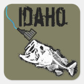PATRIOT - STRIKING IDAHO - ONE BAD BASS スクエアシール (正面)