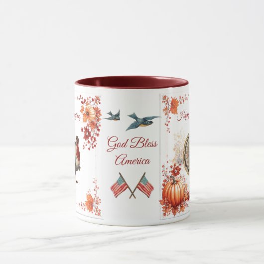 Patriot Turkey Thanksgiving  マグカップ (中央)