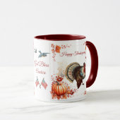 Patriot Turkey Thanksgiving  マグカップ (正面右)