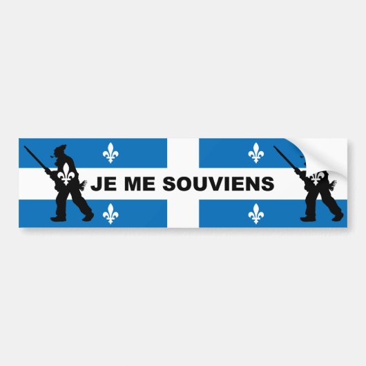 Patriotes 1837 JE ME SOUVIENS (QUÉBEC) バンパーステッカー (正面)