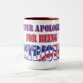 PAtrioticであることをわびる事はない ツートーンマグカップ (中央)