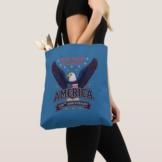 Patriotic 1776 2026 USA Celebration Gift トートバッグ (クローズアップ)