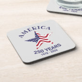 Patriotic 250 Year American Flag Drink Coaster コースター (左側)