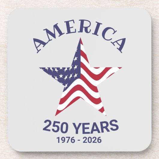 Patriotic 250 Year American Flag Drink Coaster コースター (正面)
