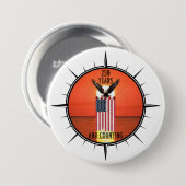 Patriotic "250 Years and Counting" Quote July 4th 缶バッジ (正面&裏面)