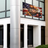 Patriotic 250th Anniversary Banner 横断幕 (ビルの外側)