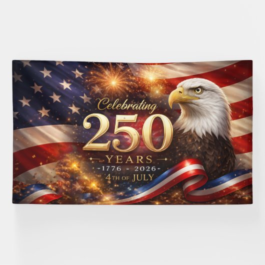 Patriotic 250th Anniversary Banner 横断幕 (横)