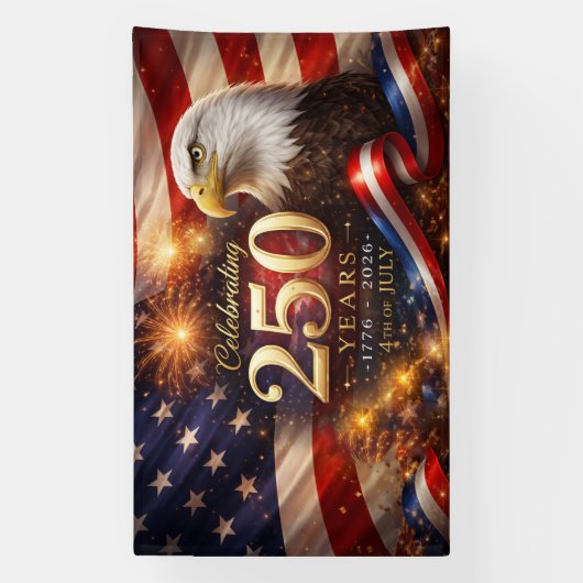 Patriotic 250th Anniversary Banner 横断幕 (縦)