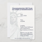 Patriotic 250th Anniversary Liberty Invitation 招待状 (裏面)
