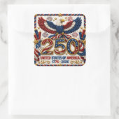 Patriotic 250th celebration 1776 -2026 July 4th スクエアシール (バッグ)