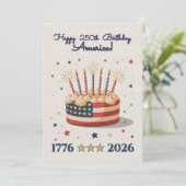 Patriotic 250th USA Birthday Celebration Invite (スタンド正面)