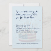 Patriotic 250th USA Birthday Celebration Invite (裏面)