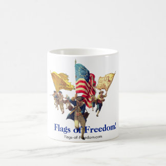 Patriotic "3 Flags of Freedom" Coffee Mug コーヒーマグカップ