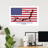 PATRIOTIC 4TH JULY For Freedom Christ Set Us Free ポスター (ホームオフィス)