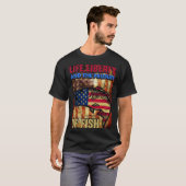 Patriotic 4th Of July American fishing Independenc Tシャツ (正面フル)