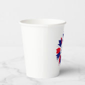 Patriotic 4th of July Bbq Floral 250 Years 紙コップ (右)