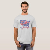 Patriotic 4th of July Celebration Independence day Tシャツ (正面フル)