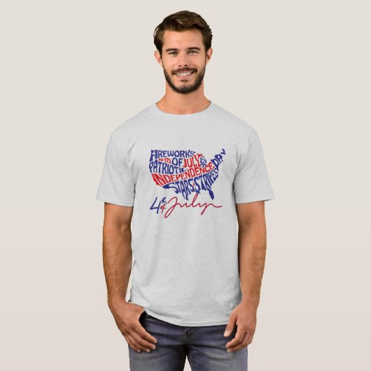 Patriotic 4th of July Celebration Independence day Tシャツ (正面フル)