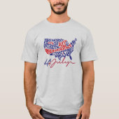 Patriotic 4th of July Celebration Independence day Tシャツ (正面)