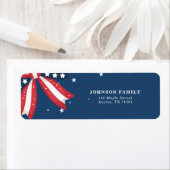 Patriotic 4th of July Independence Day Addres ラベル (インサイチュ)