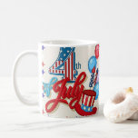 Patriotic 4th of July Mug USA Independence Day コーヒーマグカップ<br><div class="desc">Patriotic 4th of July Mug USA Independence Day Coffee Cup Red White Blue Freedom Fireworks Stars Stripes American Gift. Celebrate freedom in style with this patriotic 4th of July mug, featuring bold red, white, and blue artwork that captures the spirit of Independence Day and American pride 🇺🇸. Perfect for your...</div>