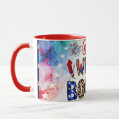 Patriotic 4th of July Mug USA Independence Day マグカップ (左)